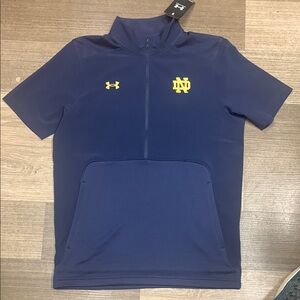 Notre Dame Under Armour Navy Quarter-Zip Pullover